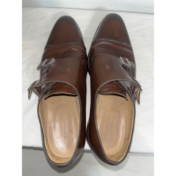 SuitSupply Leather‎ Shoes - Classic Double Monk Buckle, Mens Size 9.5 main image 11